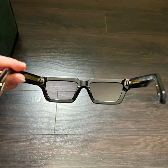 Cleo Harper Black Modern Rectangular Glasses - Picture 4 of 6